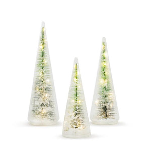Demdaco - Lit Glass Tree Figures (Assorted Sizes)