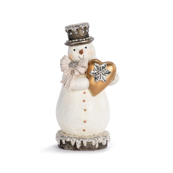 Demdaco - Snowman with Heart Sparkle Figure