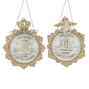 Demdaco - Sparkle and Joy Disc Ornaments