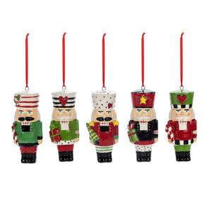 Demdaco - Heartful Nutcracker Ceramic Ornaments (Sold Separately)