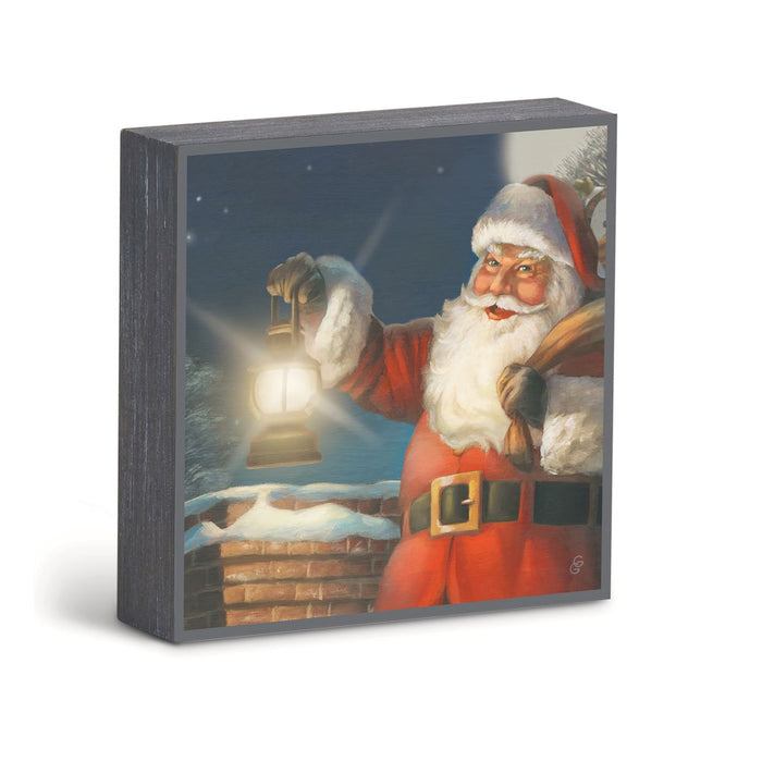 Demdaco - Here Comes Santa Claus Wall Art (6" Square)