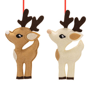 Demdaco - Fabric Reindeer Ornaments