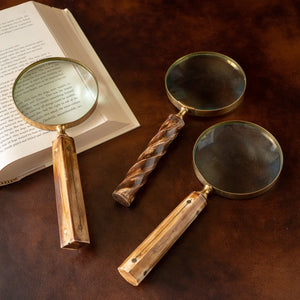 India Handicrafts - Retro Brass Handle Magnifiers