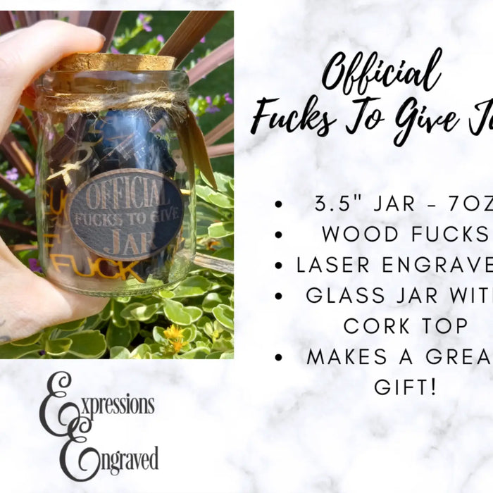 Expressions Engraved - Official F**ks To Give Jar