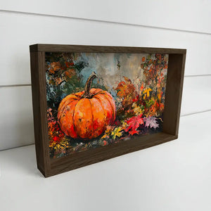 Hangout Home - Moody Fall Pumpkin Canvas Art
