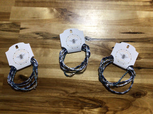 Queen Beadz - 4 Strand Bracelet Pack - Pale Blues