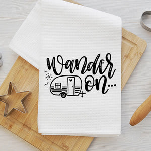 Daisy Mae Designs - Camper RV Waffle Weave Kitchen Towel Tea Towel