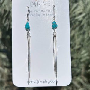 Derive Jewelry - Turquoise Frigne Earrings