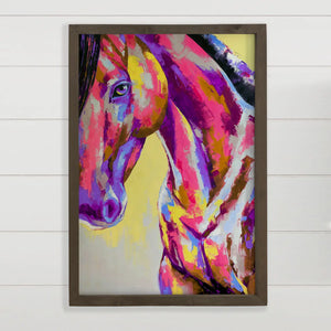 Hangout Home - Colorful Horse Painting Canvas Art