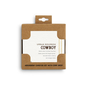 Demdaco - Recipes Bourbon Cowboy Coaster Set