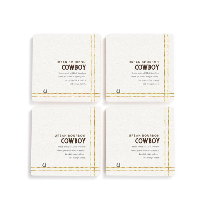 Demdaco - Recipes Bourbon Cowboy Coaster Set