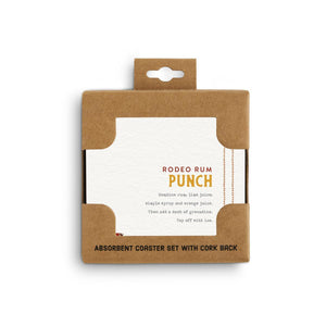 Demdaco - Recipes Rodeo Rum Coaster Set (Copy)