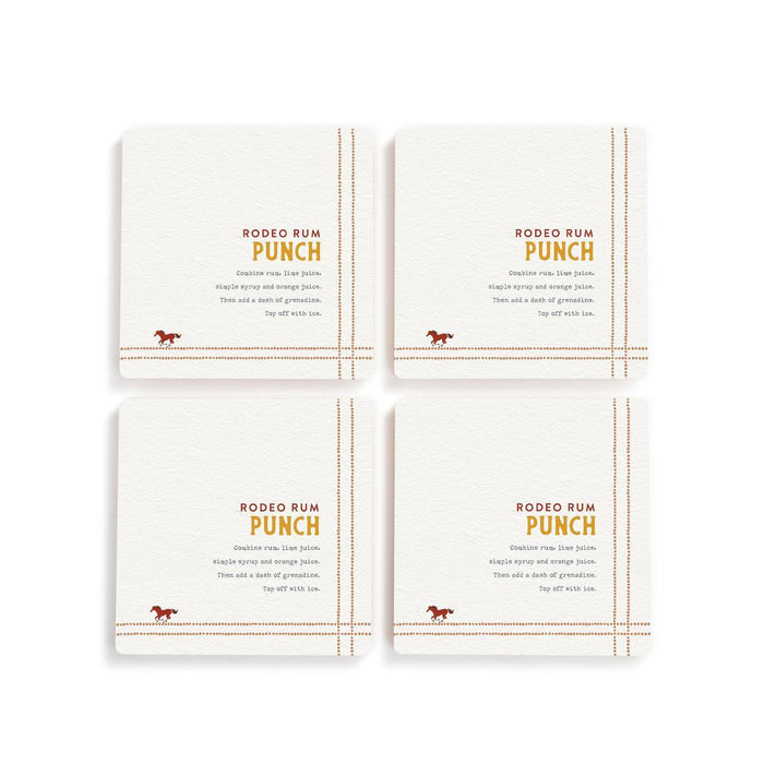 Demdaco - Recipes Rodeo Rum Coaster Set (Copy)