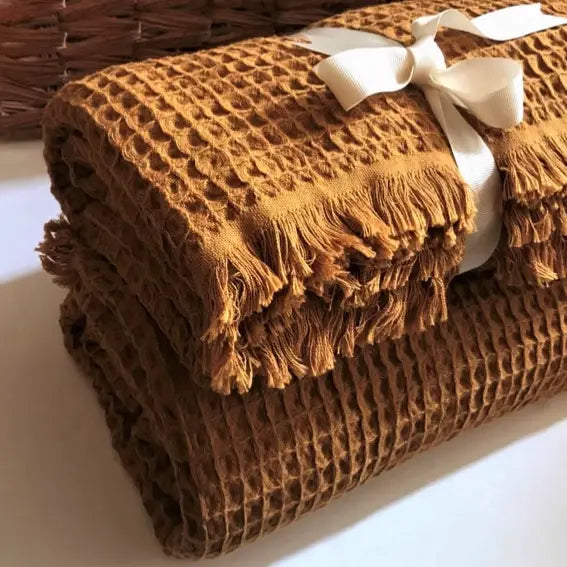 TranquilUSA - Waffle Soft 100% Turkish Cotton Blankets