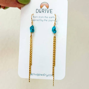 Derive Jewelry - Turquoise Frigne Earrings