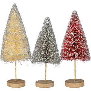 Primitives by Kathy - Winter Multicolored Bottle Brush Tree (various colors)