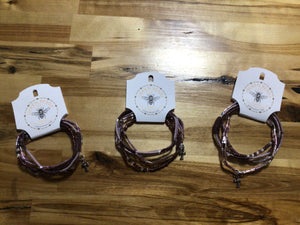 Queen Beadz - 4 Strand Bracelet Pack - Steel Purples