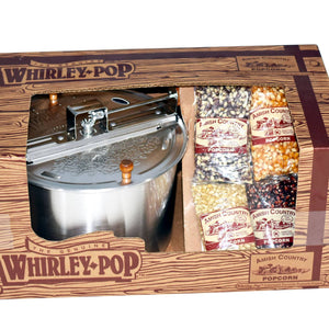 Amish Country Popcorn - Whirley Pop Gift Set w/ 4oz Bags of Popcorn