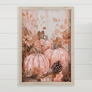 Hangout Home - Light Pink Pumpkins Canvas Art
