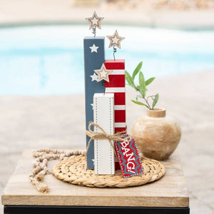 Adams & Co. - Fireworks Wood Shape Americana