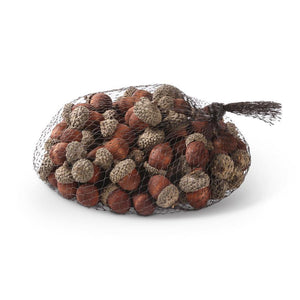 K&K Interiors - Bag of 75 Brown Wood Acorns