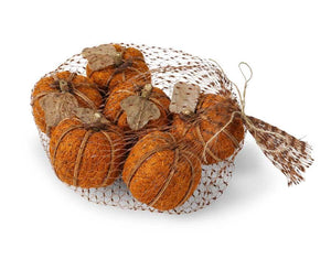 K&K Interiors - Orange Husk Pumpkins - (Bag of 6)