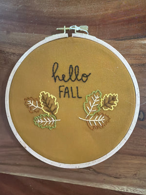 Sass At Home - Hello Fall Embroidery Hoop Art