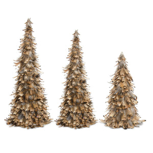K&K Interiors - Camel Feathered Cone Trees