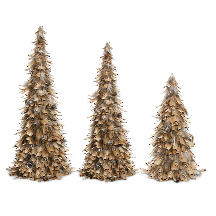 K&K Interiors - Camel Feathered Cone Trees