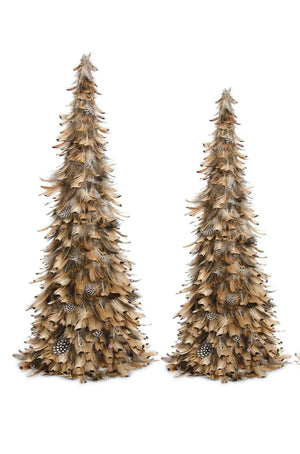K&K Interiors - Camel Feathered Cone Trees