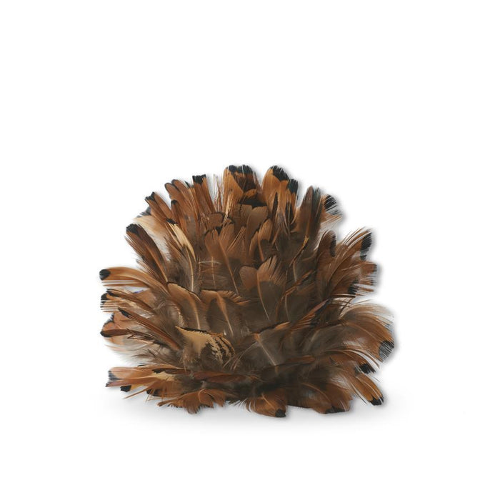 K&K Interiors - 4" Rust Brown Feather Ornament