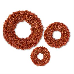 K&K Interiors - Orange Preserved Boxwood Wreaths