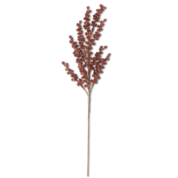 K&K Interiors - 28" Brown Flocked Berry Stem