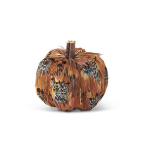 K&K Interiors - Assorted 3.25" Feather Pumpkins