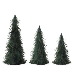 K&K Interiors - Wispy Green Feather Trees (Assorted Sizes)
