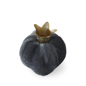 K&K Interiors - 2.25" Light Blue Velvet Pomegranates - (Bag of 6)