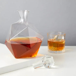 Viski- Seneca Faceted Crystal Liquor Decanter