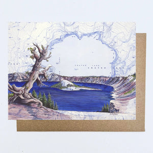 Final Switchback by Katie Jeanne Reim-  Crater Lake National Park Fine Art Blank Notecard