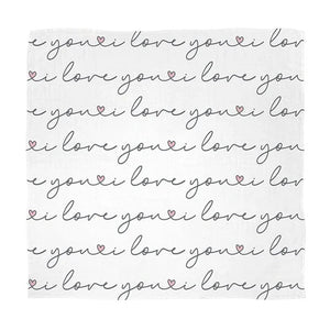 Stephan Baby - Swaddle Blanket "i love you"