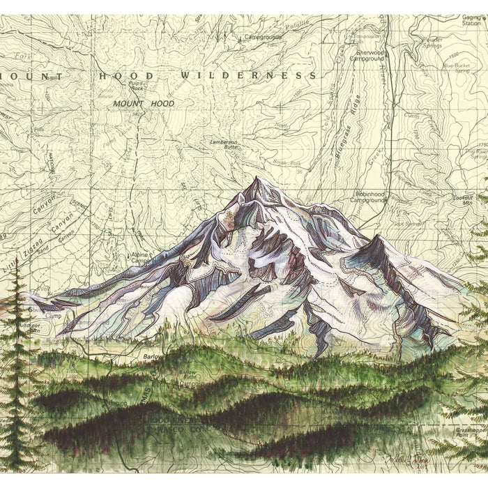 Final Switchback by Katie Jeanne Reim-  Mt. Hood Wilderness Fine Art Matted Print