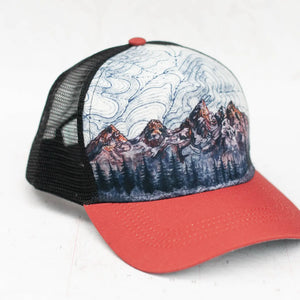 Final Switchback by Katie Jeanne Reim-  Grand Teton Trucker Hat