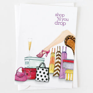 Ann Scott Design - Shop 'til You Drop Birthday Greeting Card