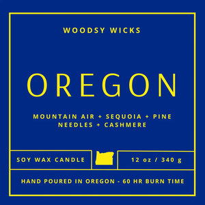 Woodsy Wicks - Oregon Soy Wax Candle 12oz