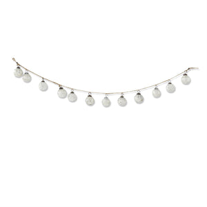 K&K Interiors - 48" Whitewashed Mercury Glass Round Ornament Garland