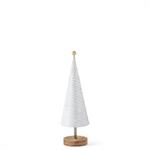 K&K Interiors - White Distressed Metal Trees on Wood Bases (assorted sizes)