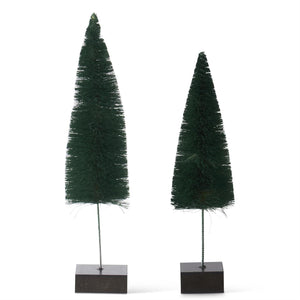 K&K Interiors - Dark Green Bottle Brush Trees (Assorted Sizes)