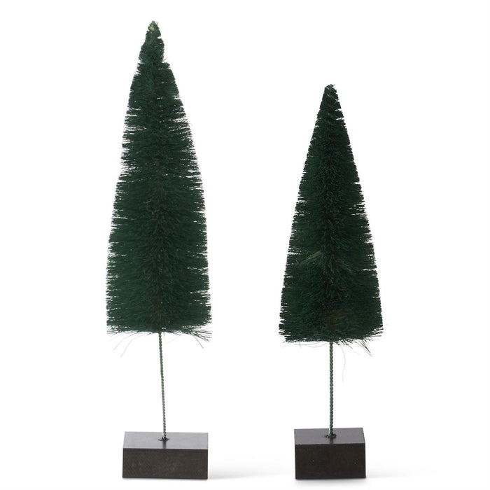 K&K Interiors - Dark Green Bottle Brush Trees (Assorted Sizes)