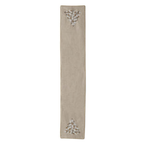 K&K Interiors - 70" Cotton Beaded Christmas Tree Table Runner Cotton Beaded Christmas Tree Table Runner