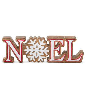 K&K Interiors - 8" Resin Noel Cutout w/Snowflake Center