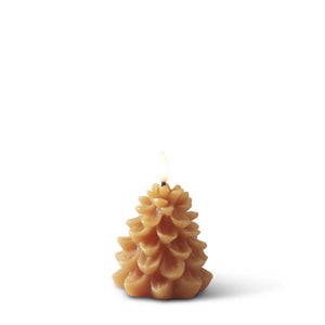 K&K Interiors - Light Brown Wax LED Pinecone Flicker Candles (Assorted Sizes Sold Separately)